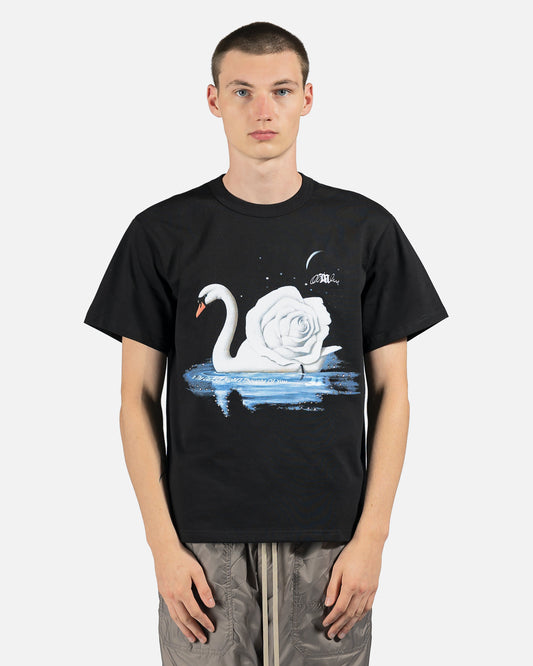 MISBHV Men's T-Shirts Night Swan T-Shirt in Black