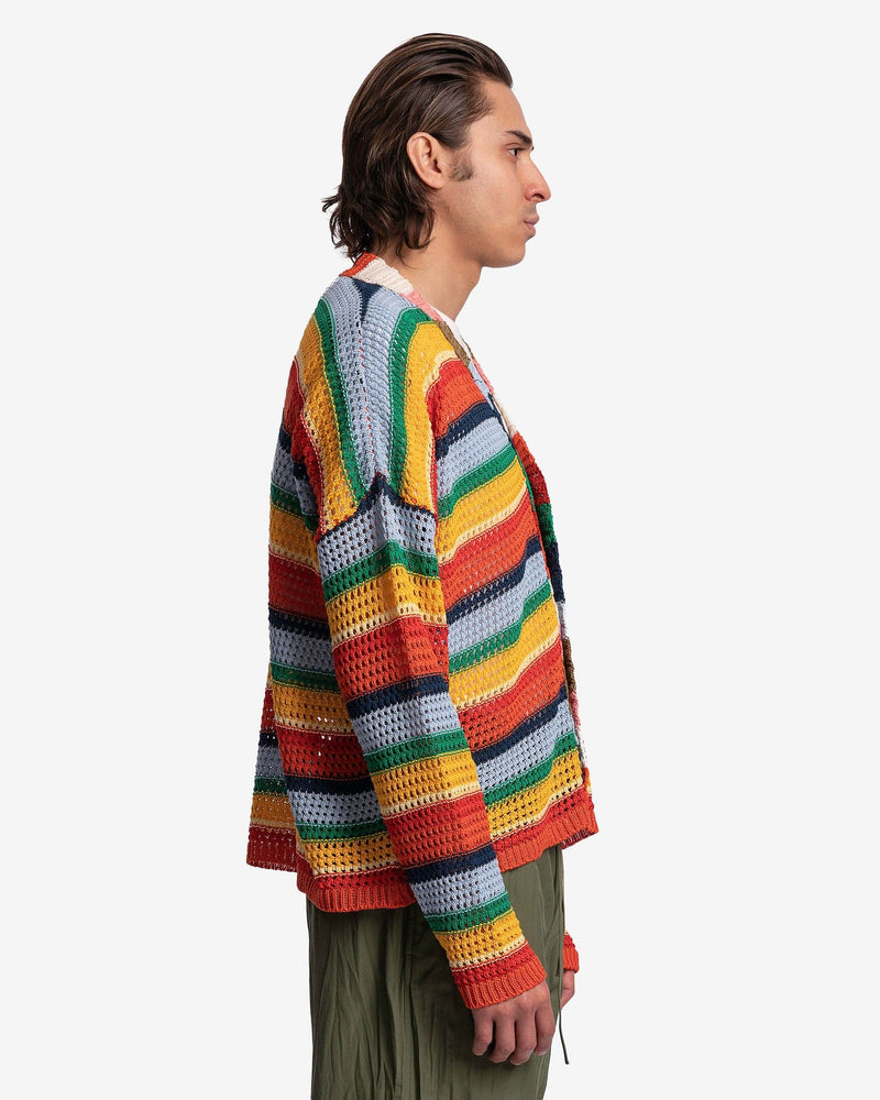 Marni Men Sweaters No Vacancy Inn Cotton Cable Knit Cardigan in Multi