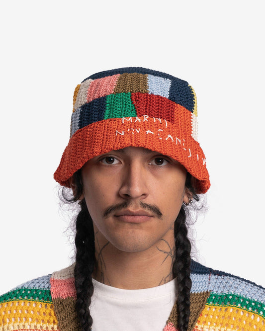 Marni Men's Hats No Vacancy Inn Cotton Cable Knit Hat in Multi