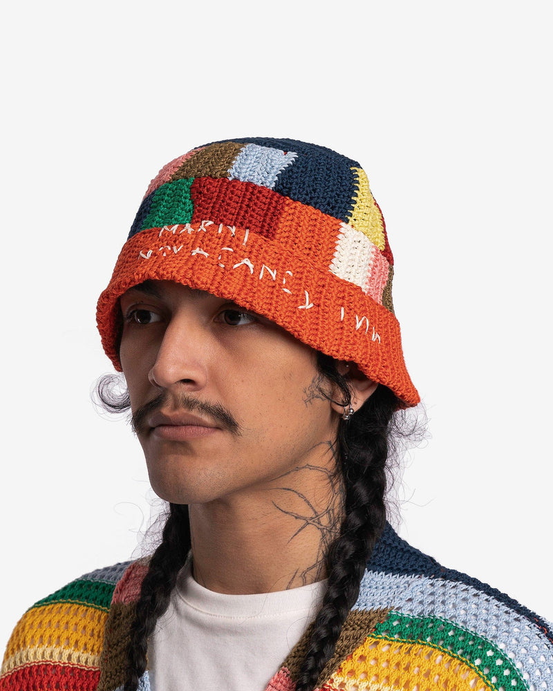 Marni Men's Hats No Vacancy Inn Cotton Cable Knit Hat in Multi