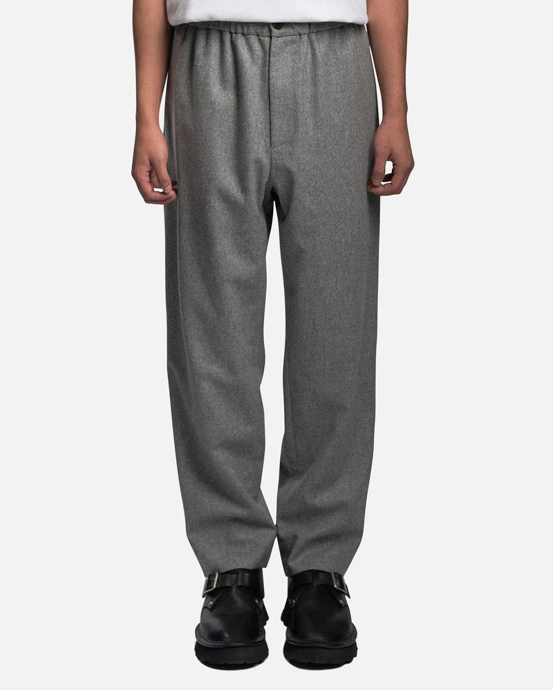 Jil Sander Men's Pants Non-Muesling Wool Flannel Trousers in Medium Grey