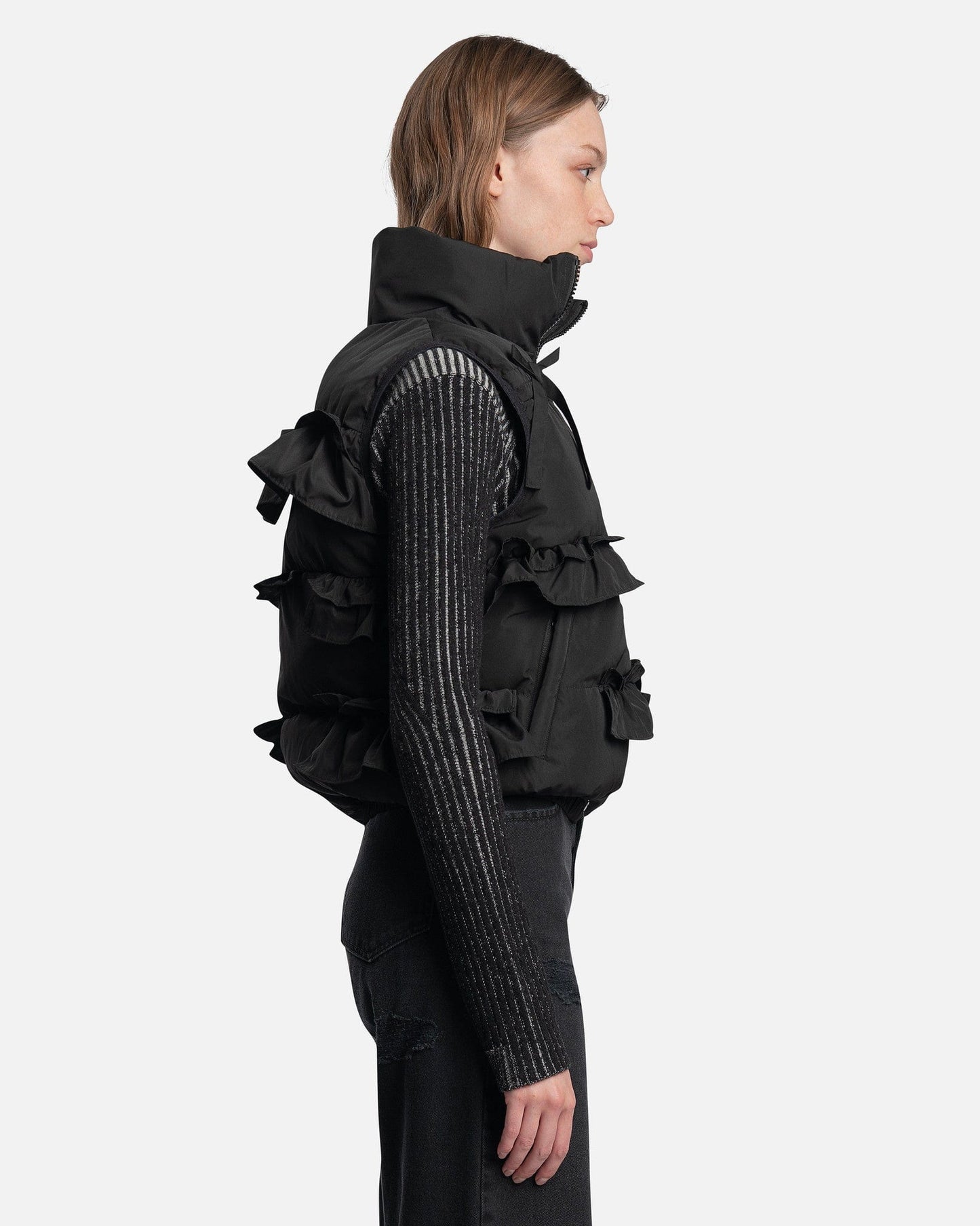 Sandy Liang Women Jackets Norfolk Vest in Black