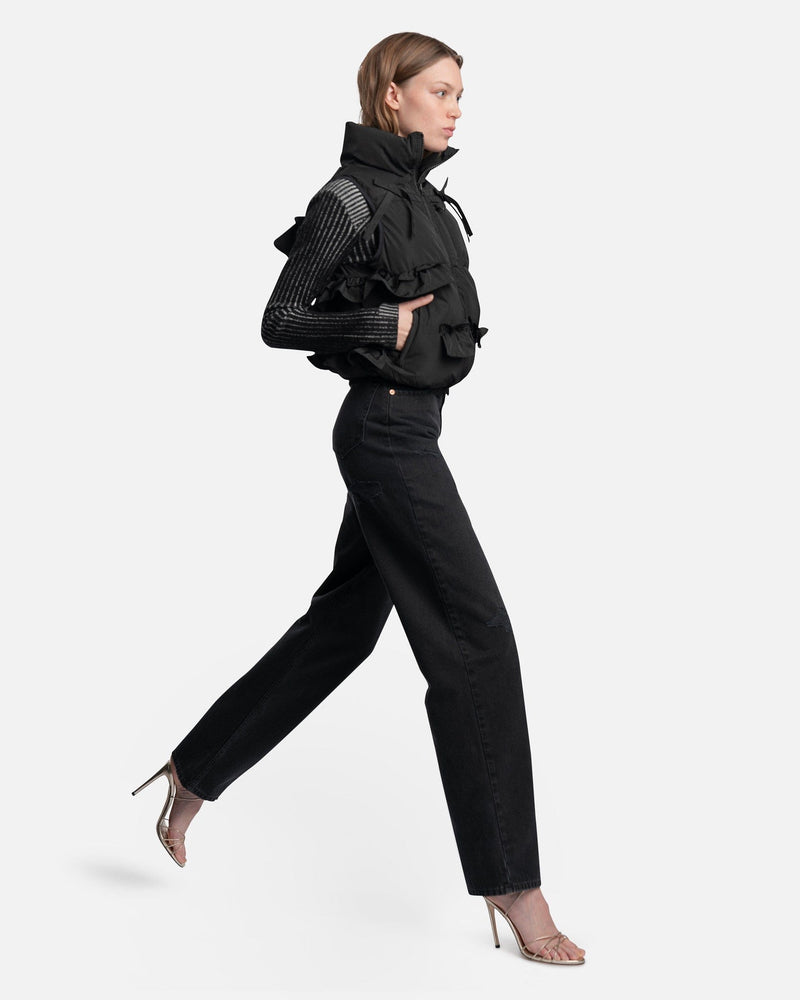 Sandy Liang Women Jackets Norfolk Vest in Black