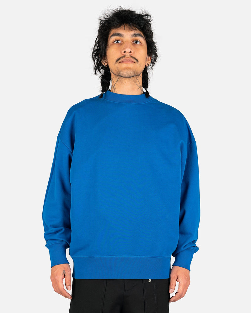 Willy Chavarria North Sider Crewneck Sweatshirt in Blue