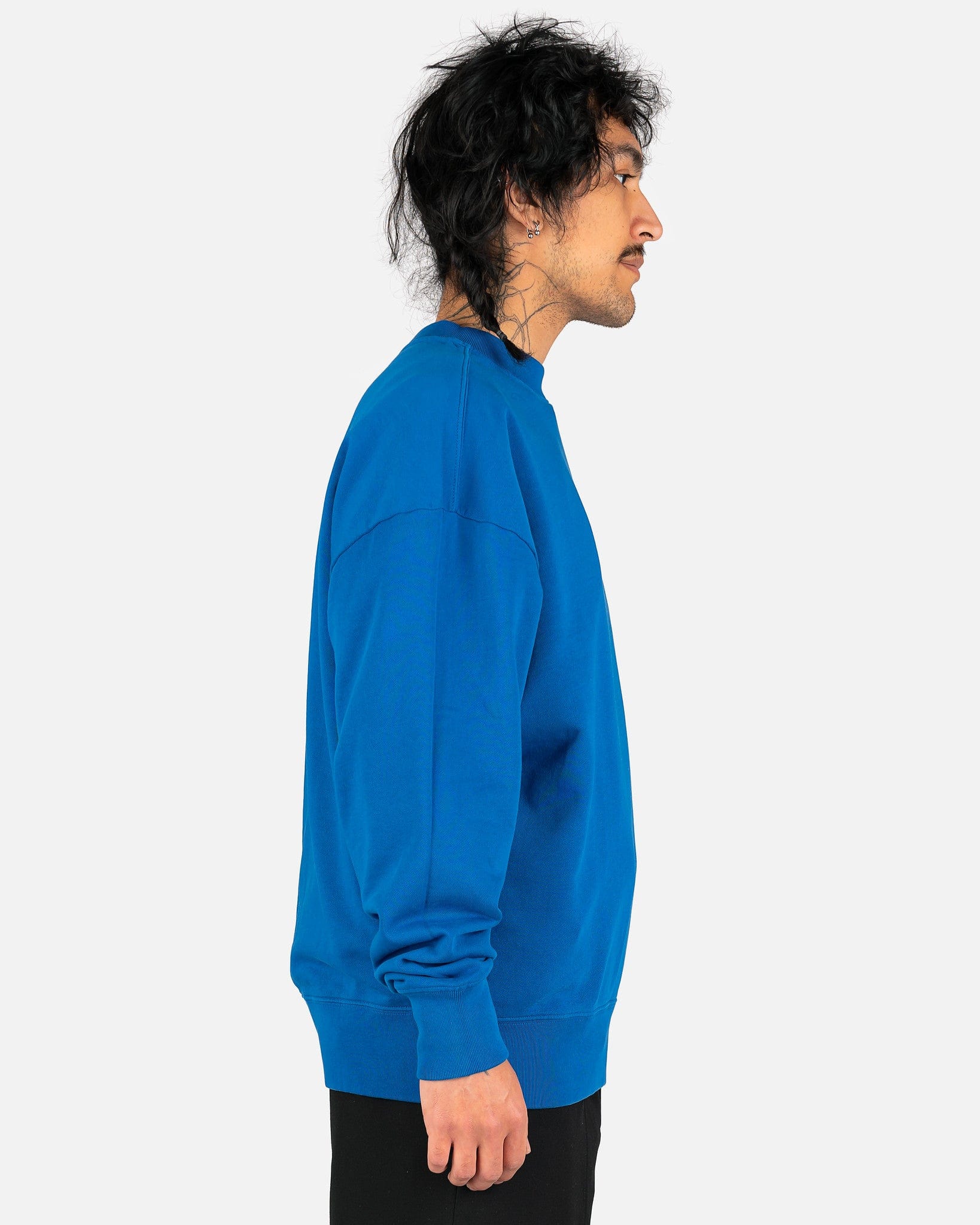 Willy Chavarria North Sider Crewneck Sweatshirt in Blue
