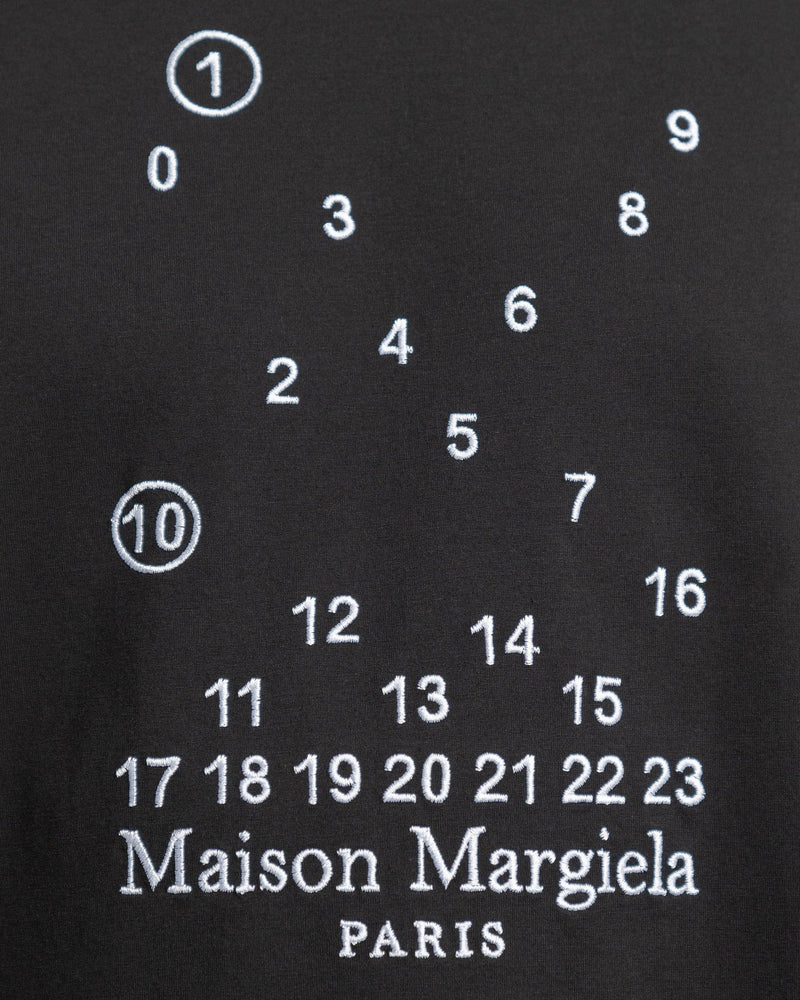 Maison Margiela Men's T-Shirts Numbers Logo T-Shirt in Black