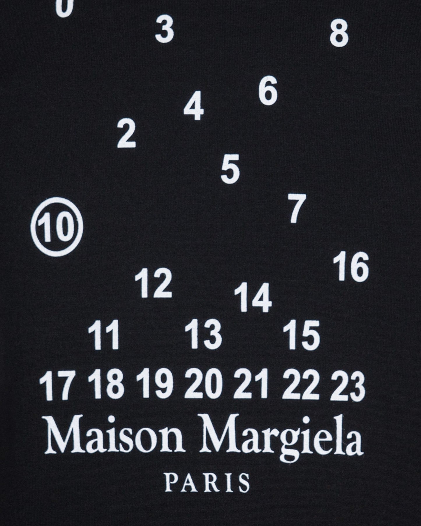 Maison Margiela Women T-Shirts Numbers Logo T-Shirt in Black