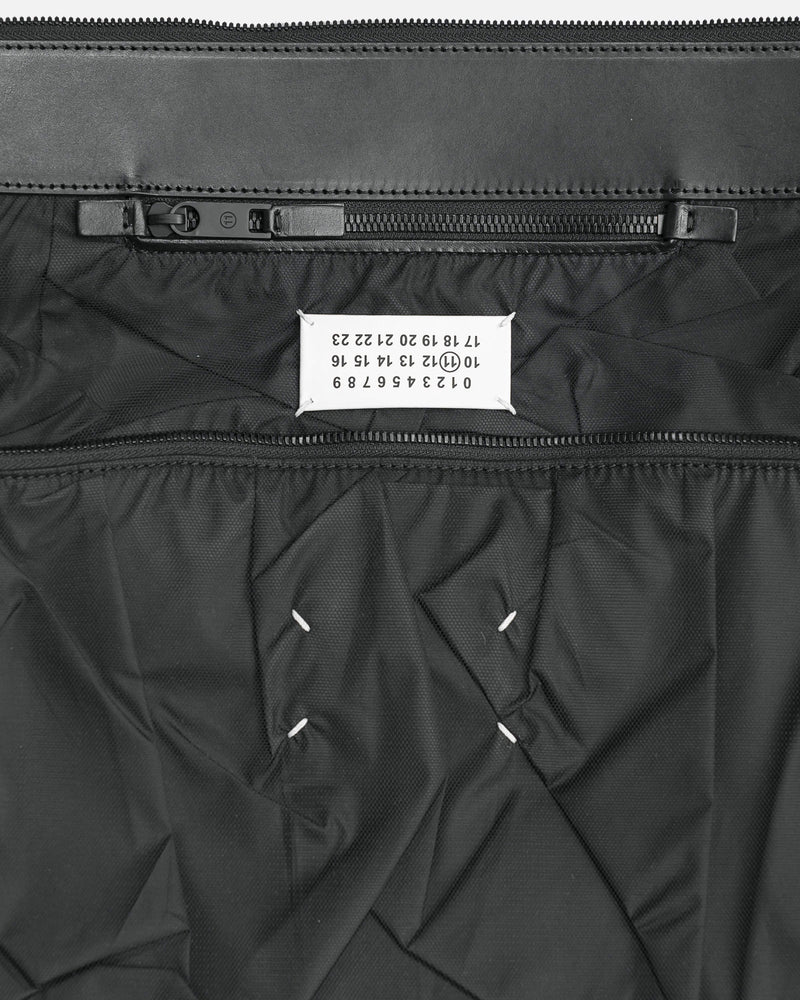 Maison Margiela Leather Goods Nylon 5AC Crossbody Bag in Black