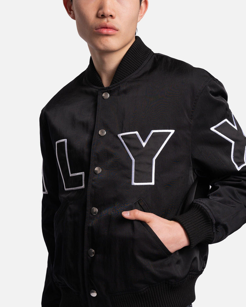 1017 ALYX 9SM Men's Jackets Nylon Logo Varsity Jacket in Black