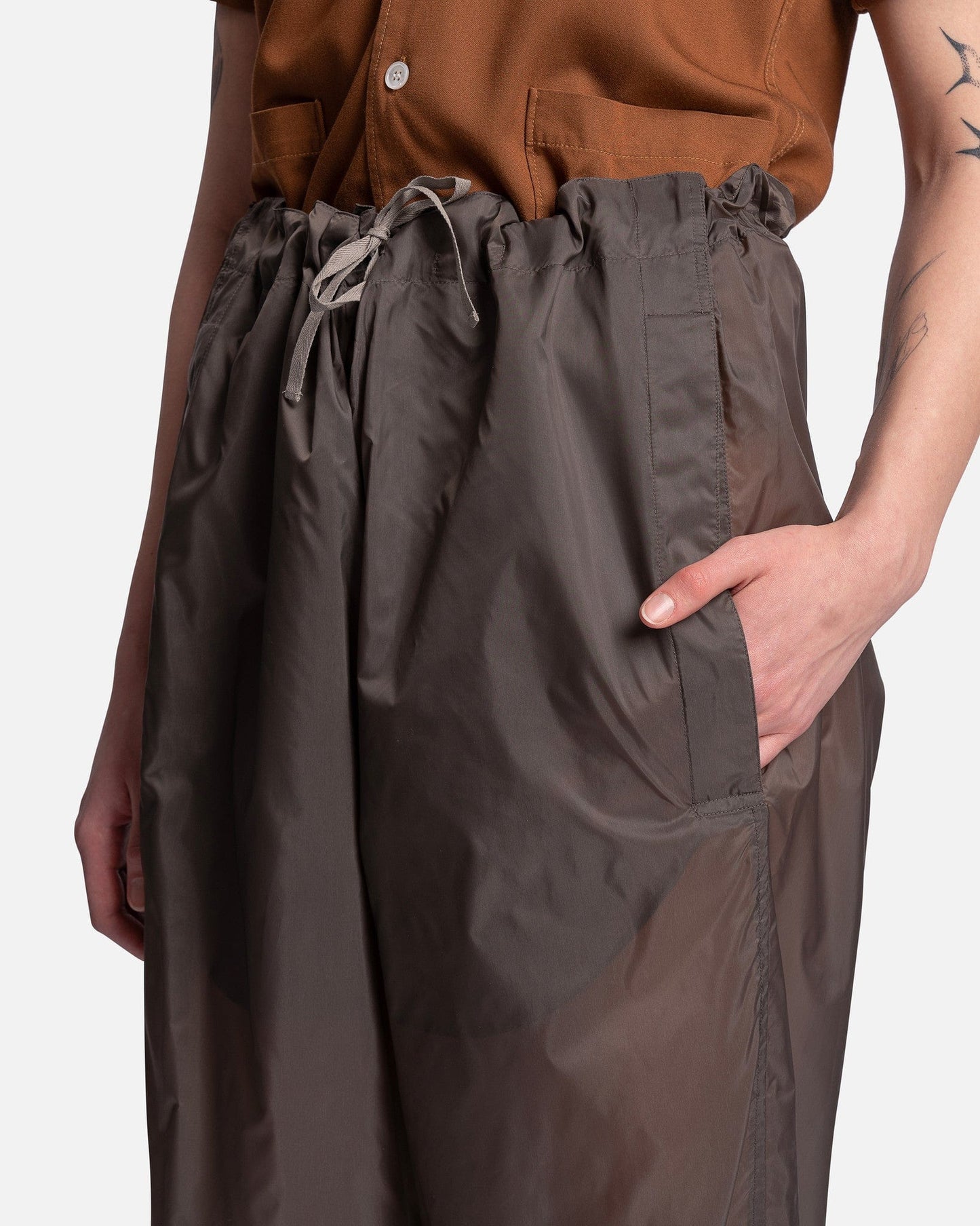 Maison Margiela Women Pants Nylon Pants in Asphalt