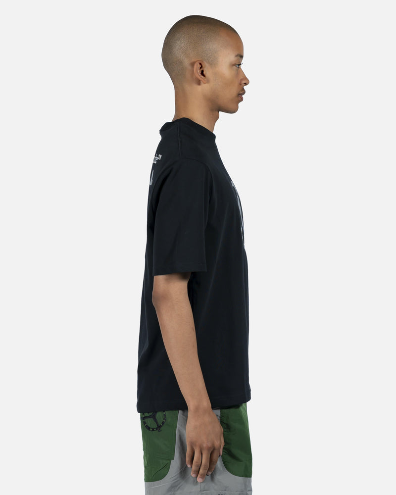 jor Men's T-Shirts Off-White Shortsleeve Tee in Black