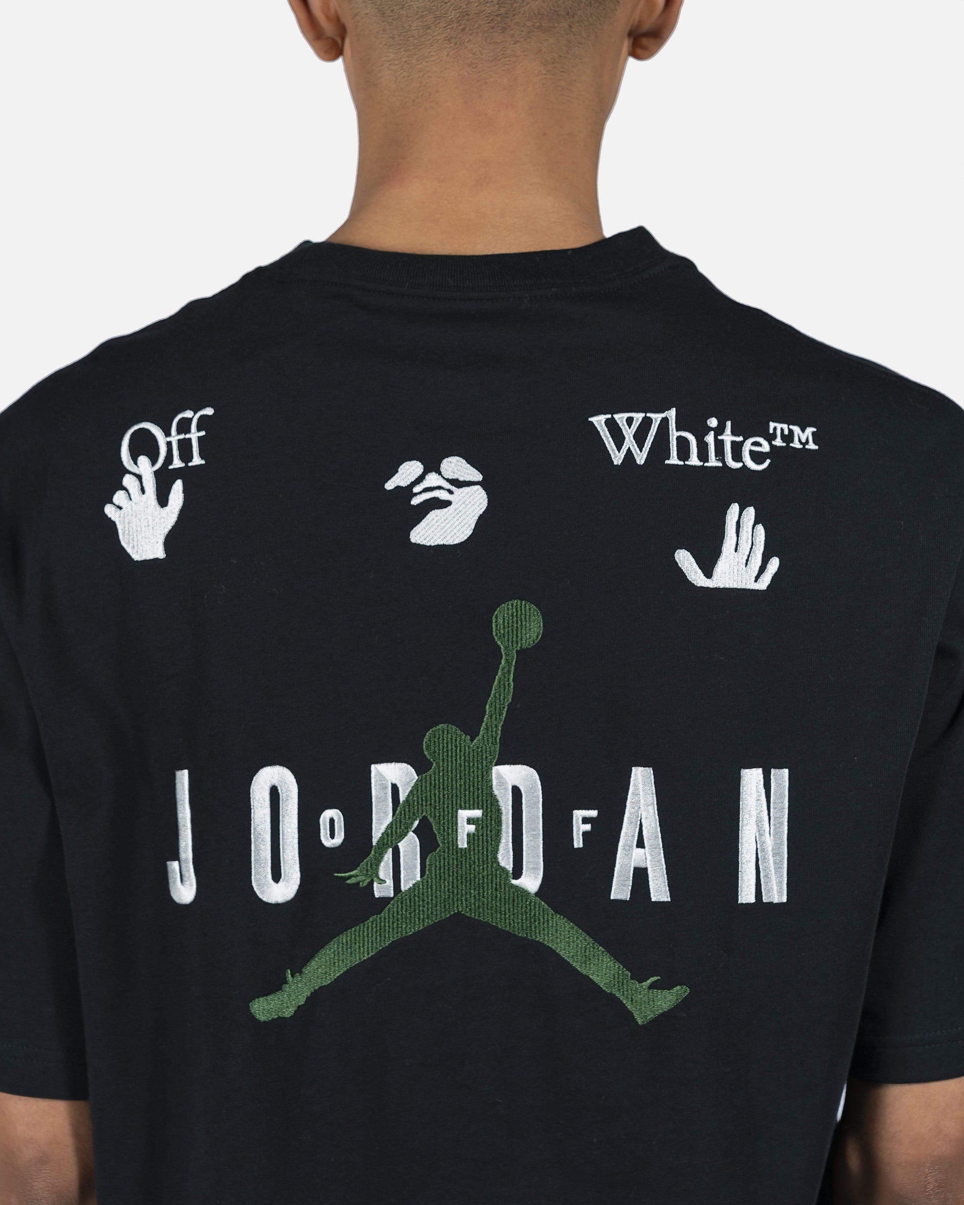 JORDAN Men's T-Shirts Off-White Shortsleeve Tee in Black