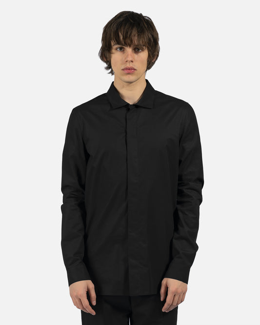 Rick Owens Men's Shirts Office Shirt in Black