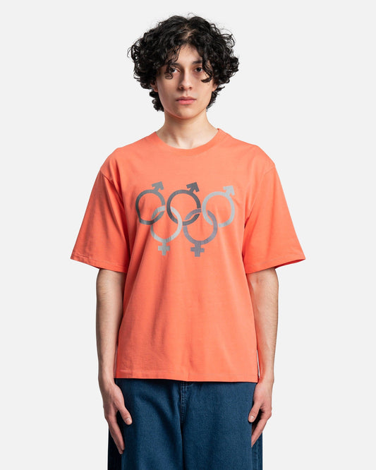 ERL Men's T-Shirts Olympic Sex T-Shirt in Peach