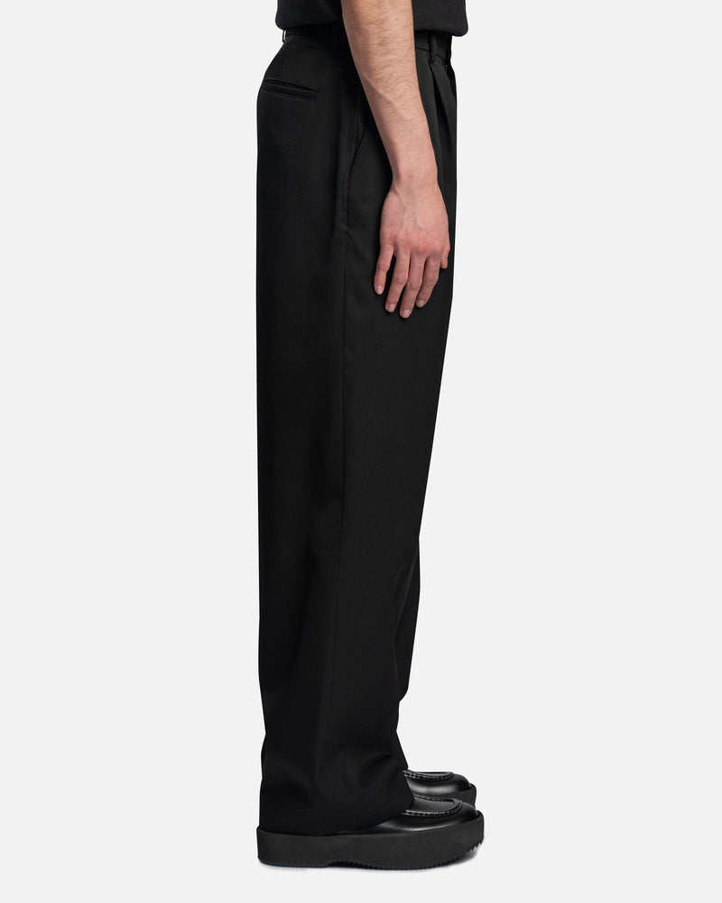 Juun.J Men's Pants One Tuck Pants with Zip Pocket in Black