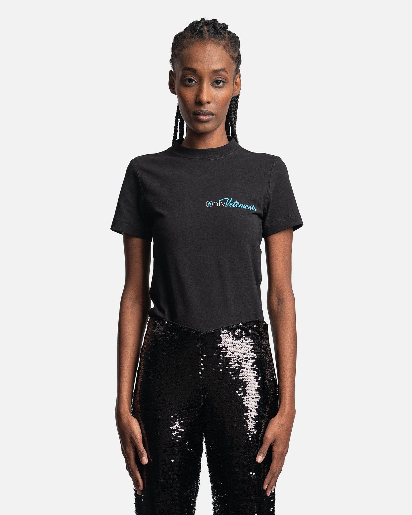 VETEMENTS Women T-Shirts Only Vetements Fitted T-Shirt in Black