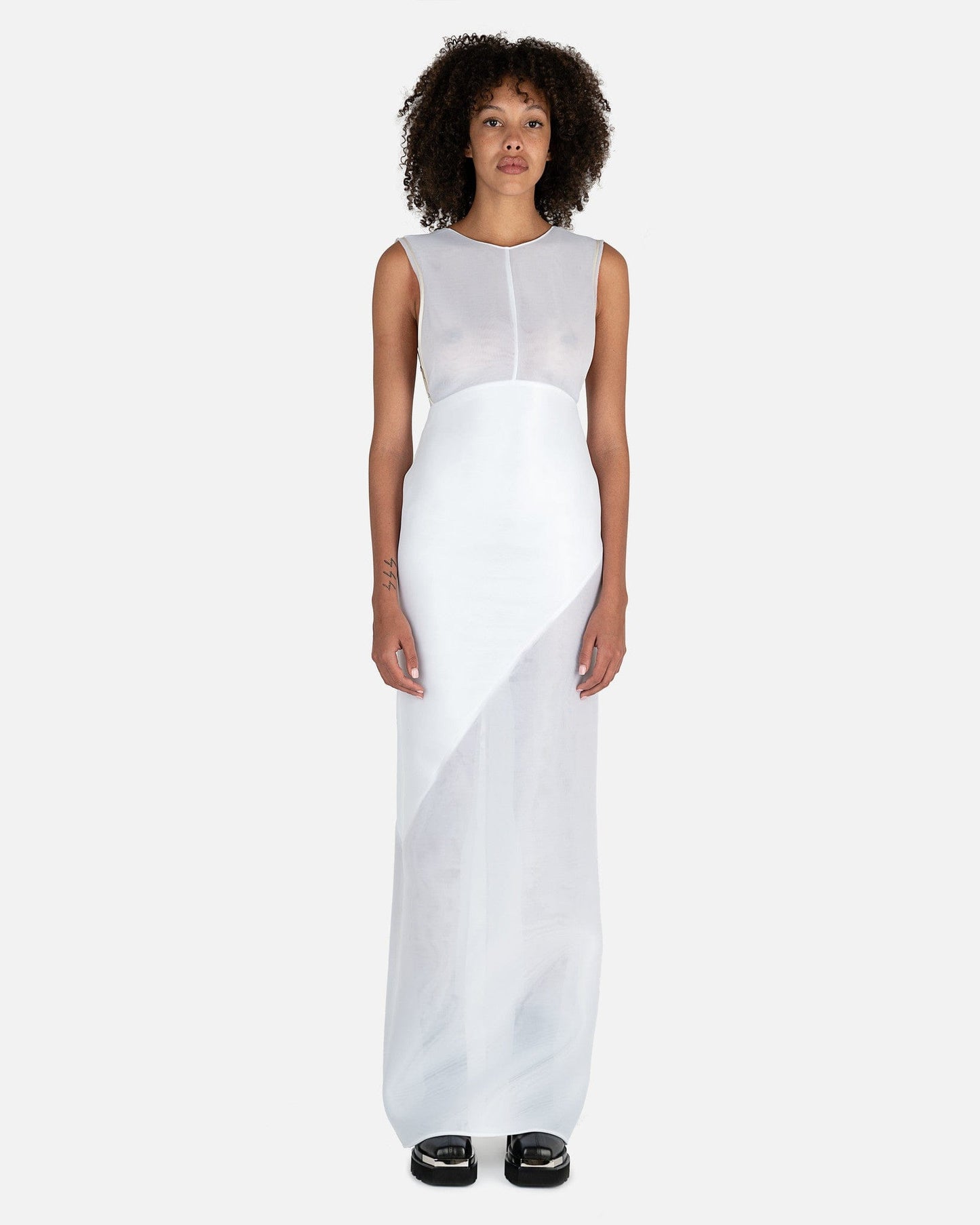Open Back Gown in White SVRN Open Back Gown in White SVRN