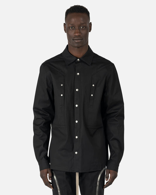 Rick Owens Men's Jackets Outershirt in Black