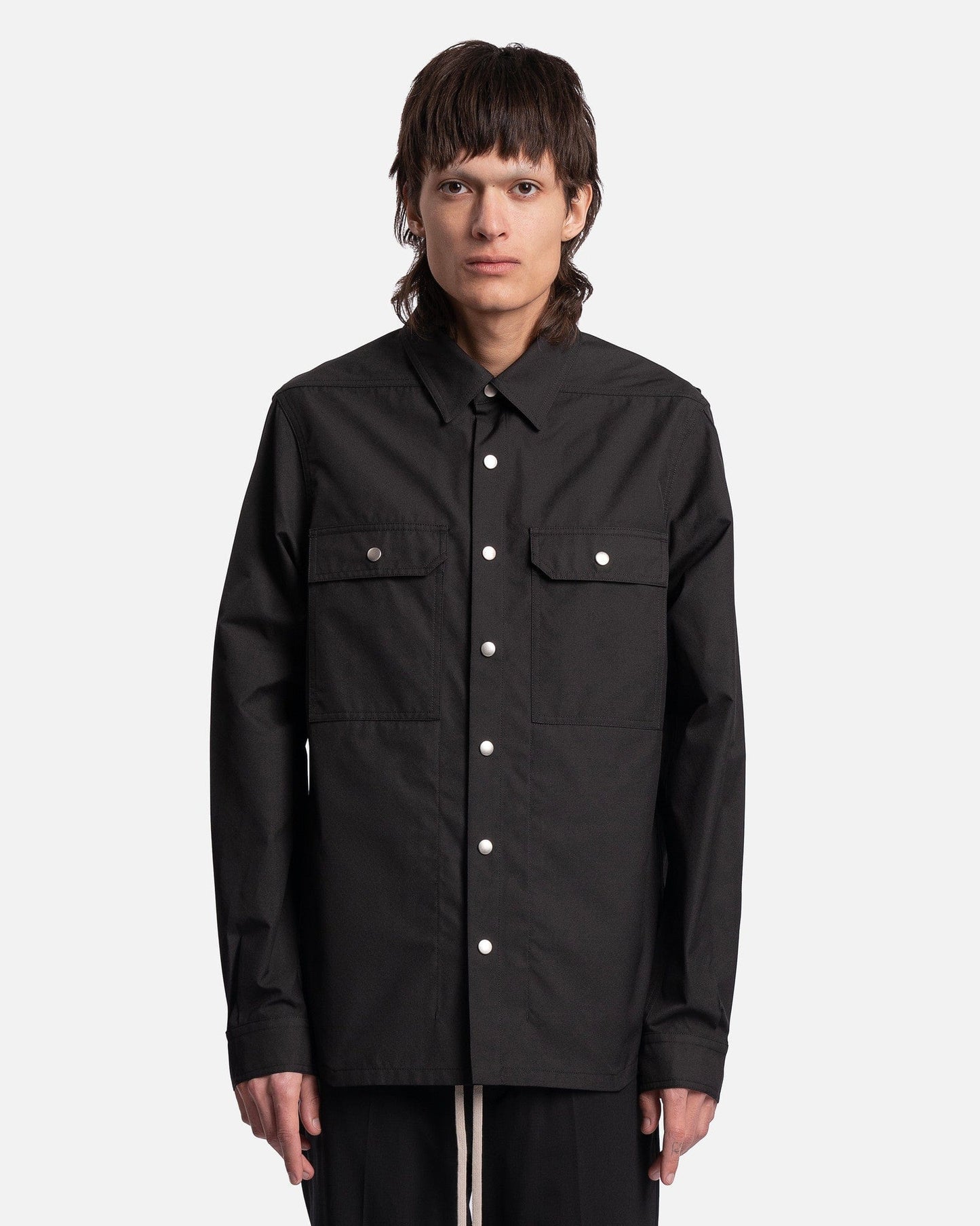 Rick Owens Men's Shirts Outershirt in Black