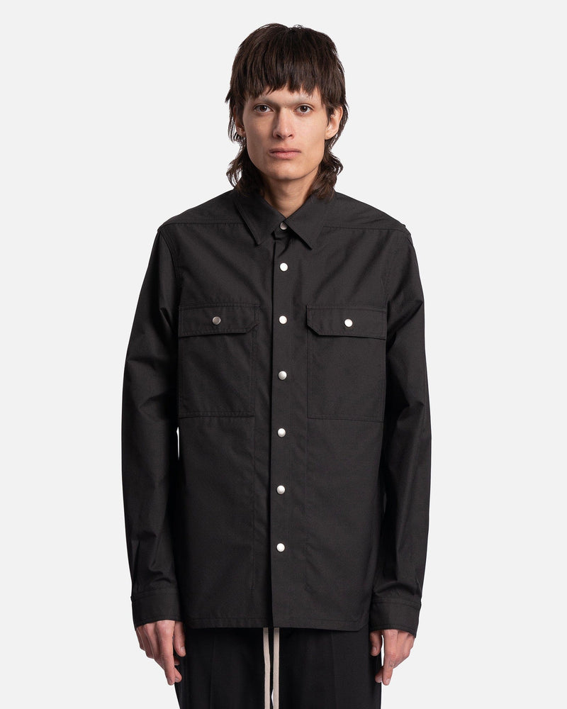 Rick Owens Men's Shirts Outershirt in Black