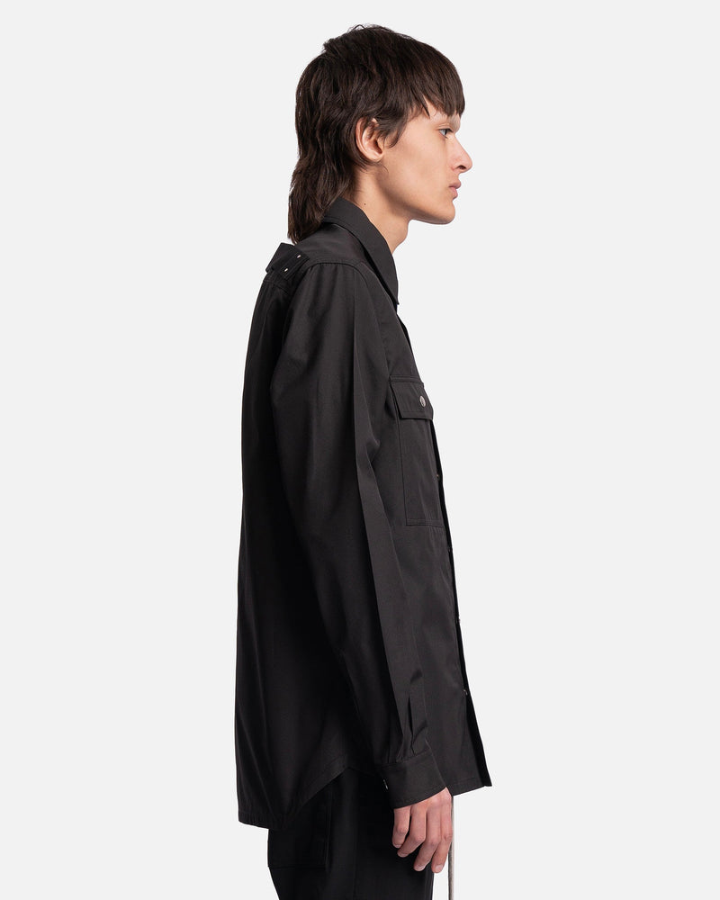 Rick Owens Men's Shirts Outershirt in Black
