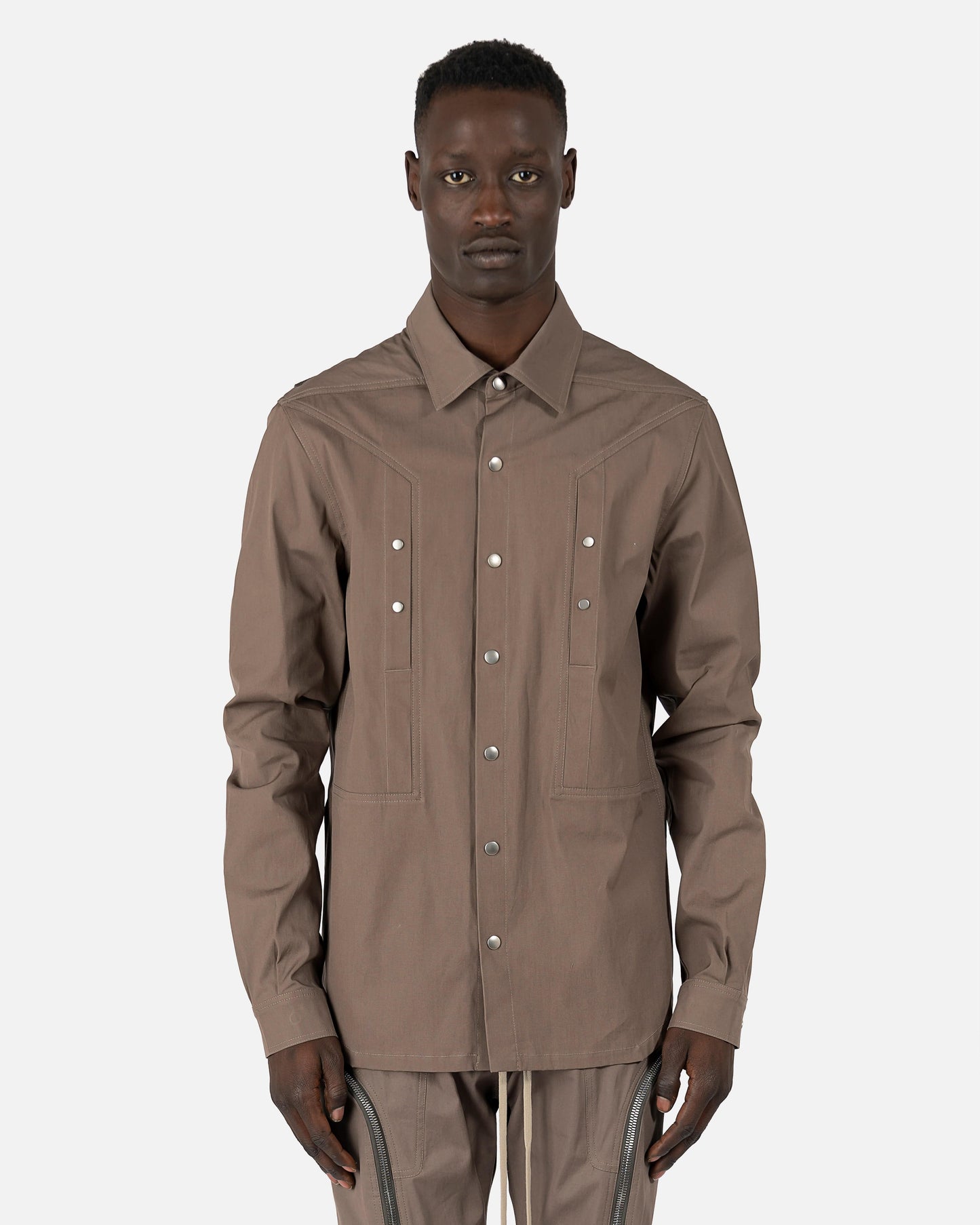 Rick Owens Men's Jackets Outershirt in Dust