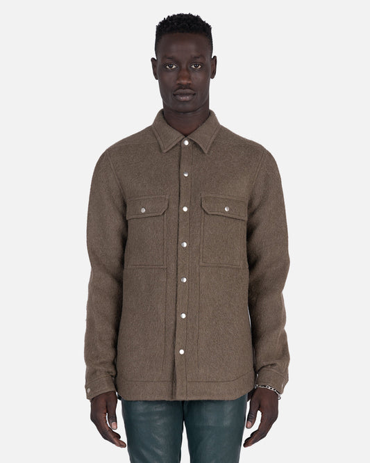 Rick Owens Men's Jackets Outershirt in Dust