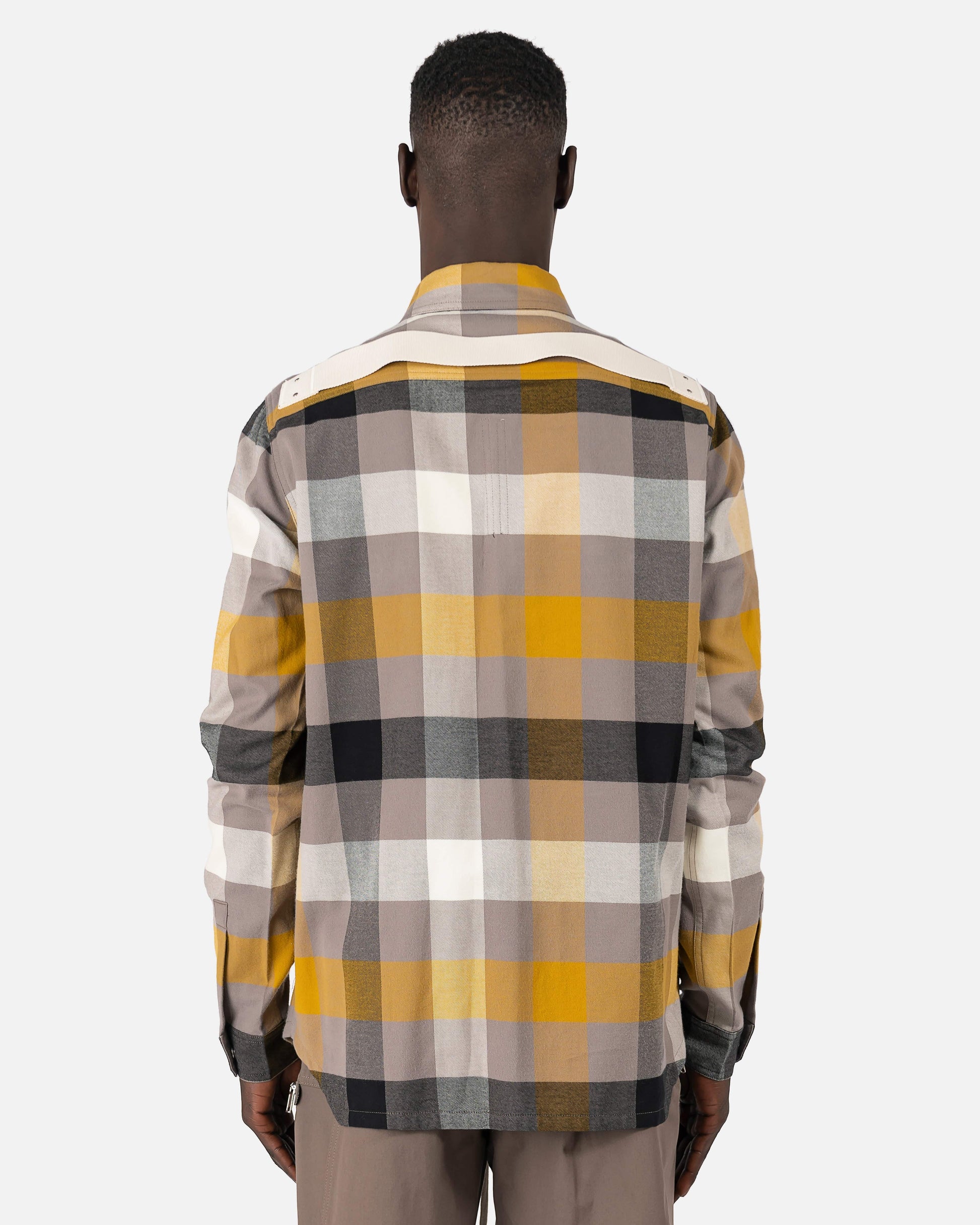 Rick Owens Men's Jackets Outershirt in Dust Plaid