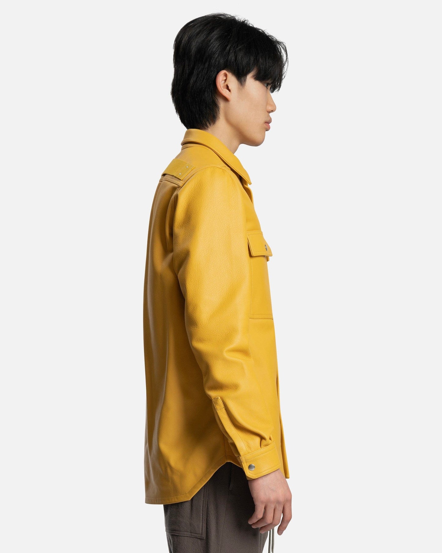 Rick Owens Men's Shirts Outershirt in Lemon