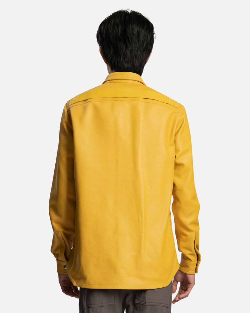 Rick Owens Men's Shirts Outershirt in Lemon