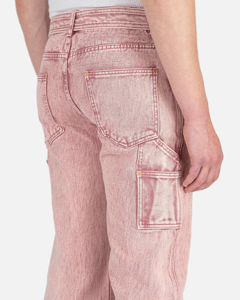 Andersson Bell Men's Jeans Overdyed Color Carpenter Jeans in Light Pink