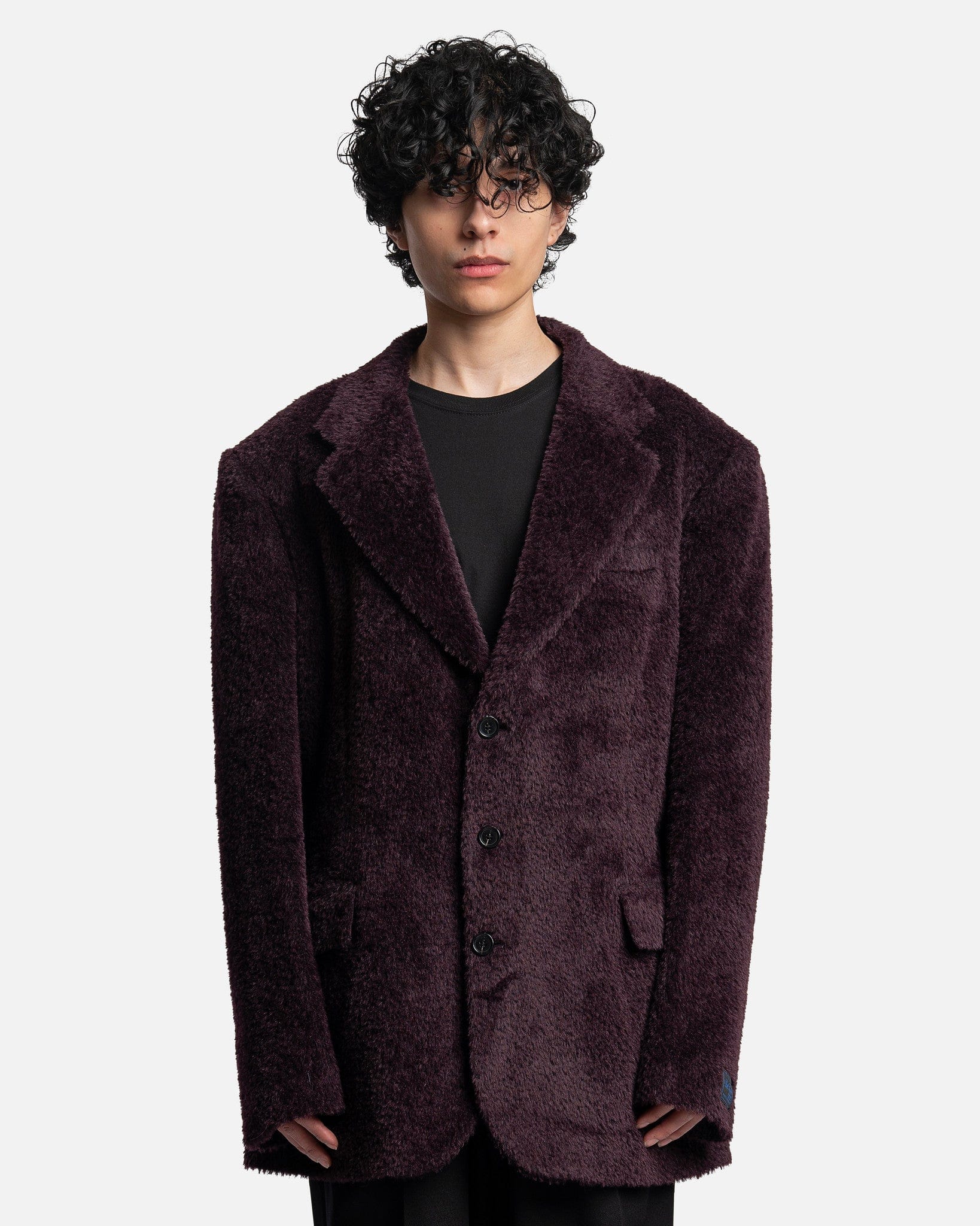 Oversized Blazer in Dark Aubergine