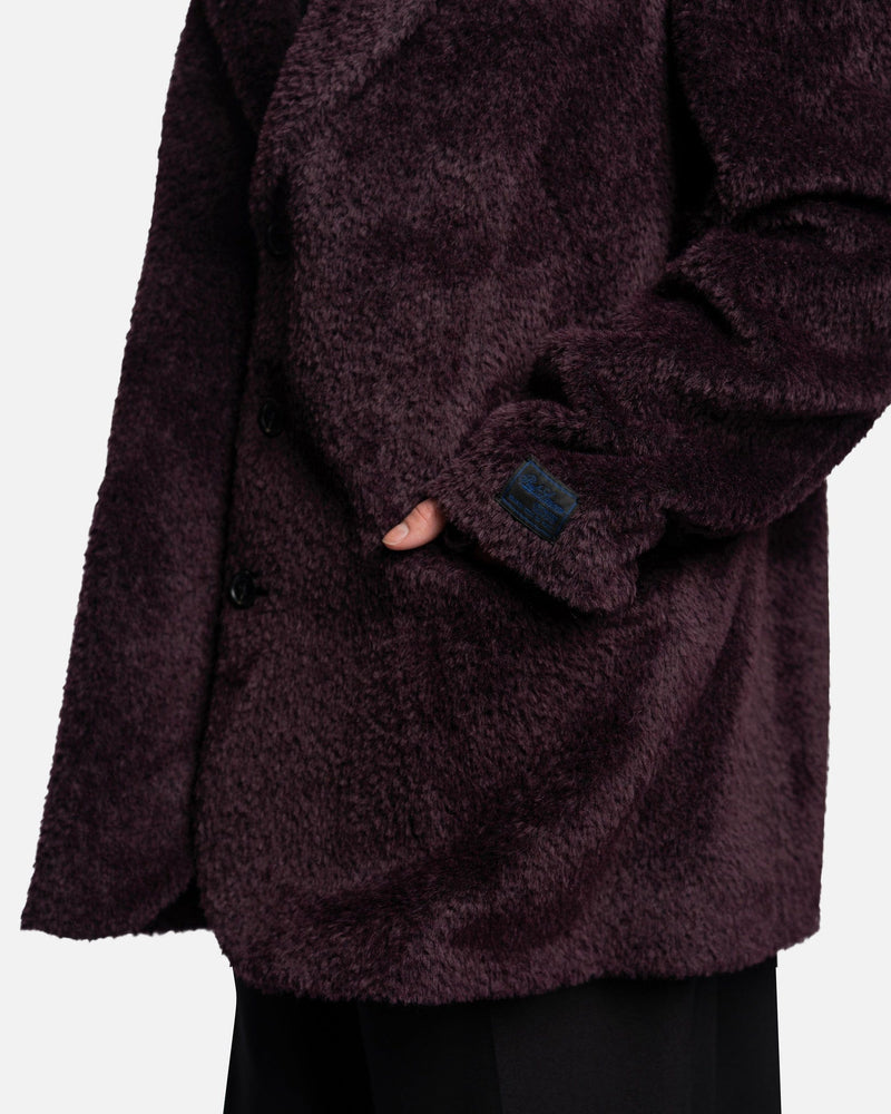 Raf Simons Men's Jackets Oversized Blazer in Dark Aubergine