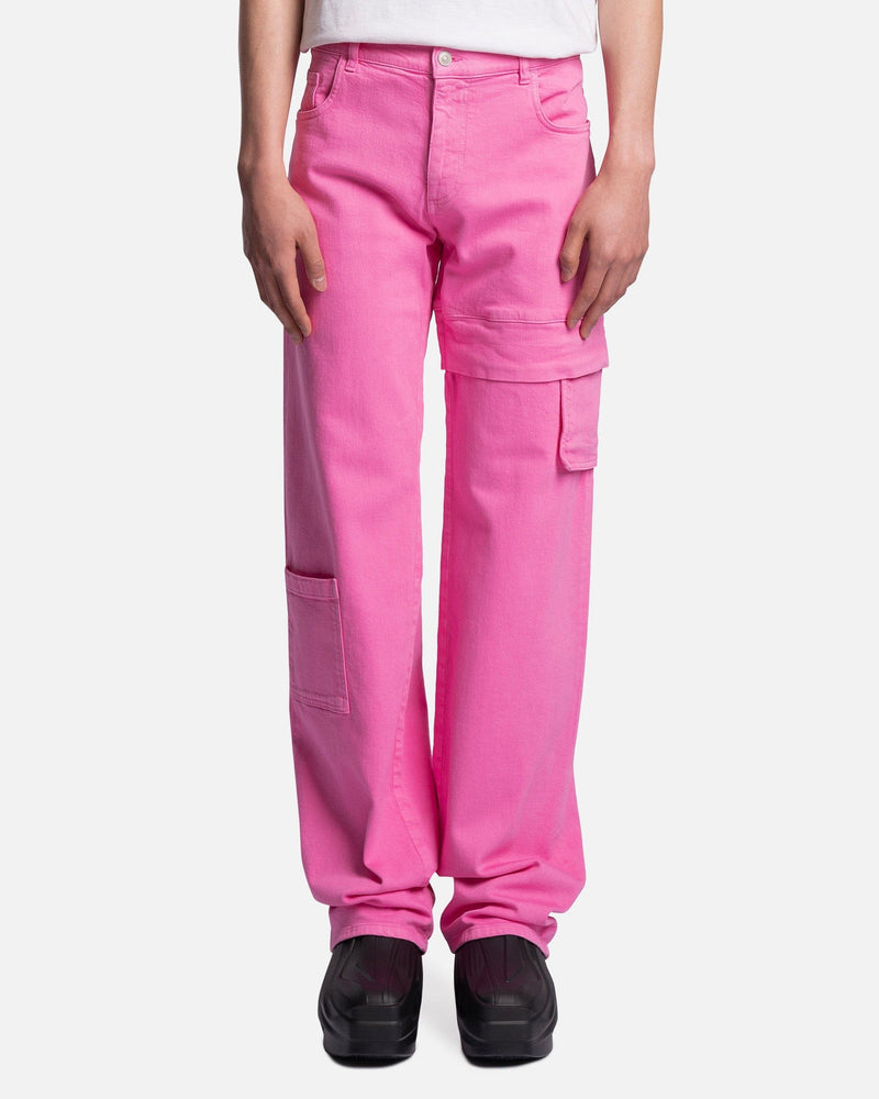 1017 ALYX 9SM Men's Pants Oversized Cargo Jeans in Pink