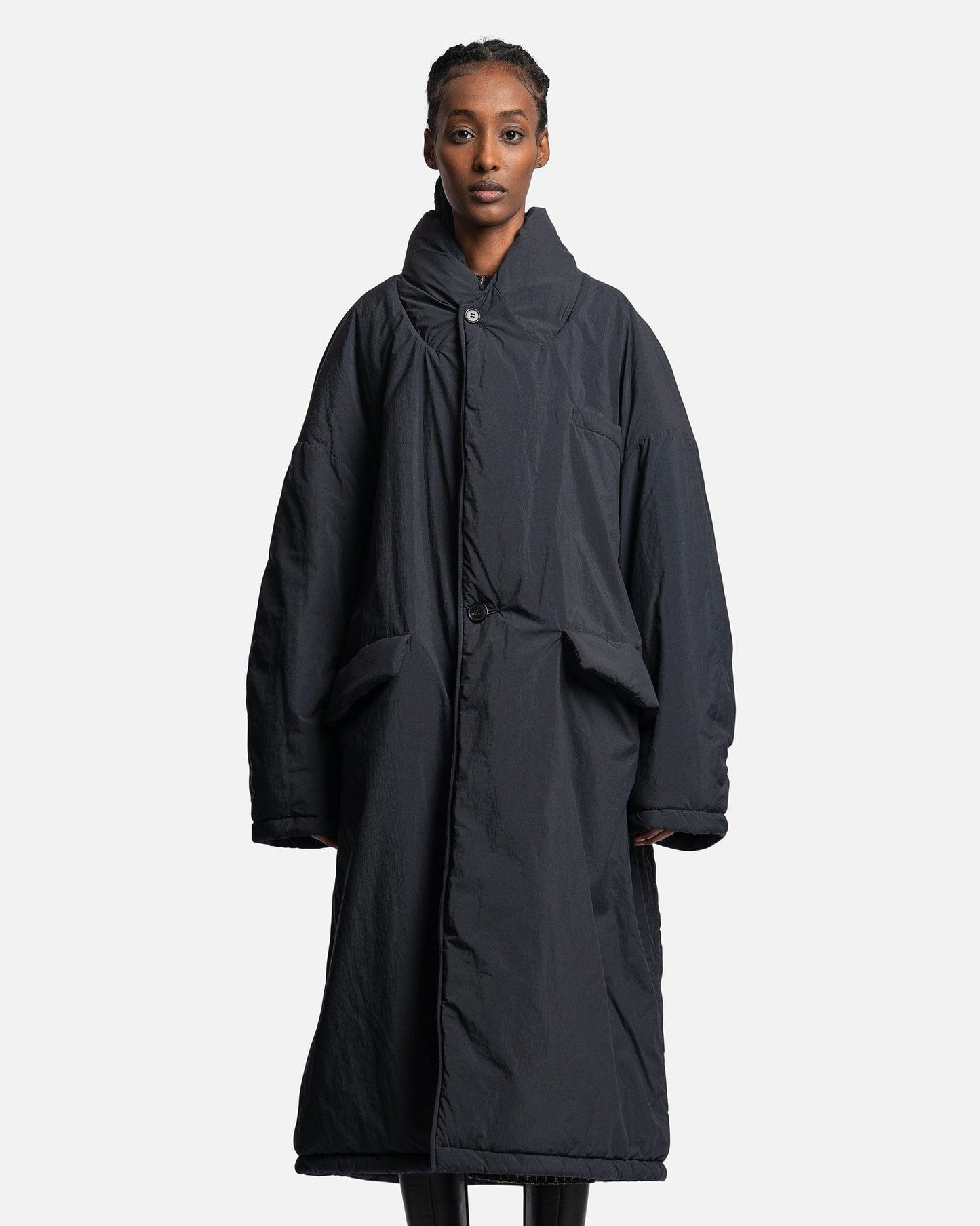 Maison Margiela Women Jackets Oversized Coat in Black