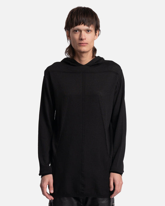 Rick Owens Men's Sweatshirts O/S Oversized Geo Hoodie in Black