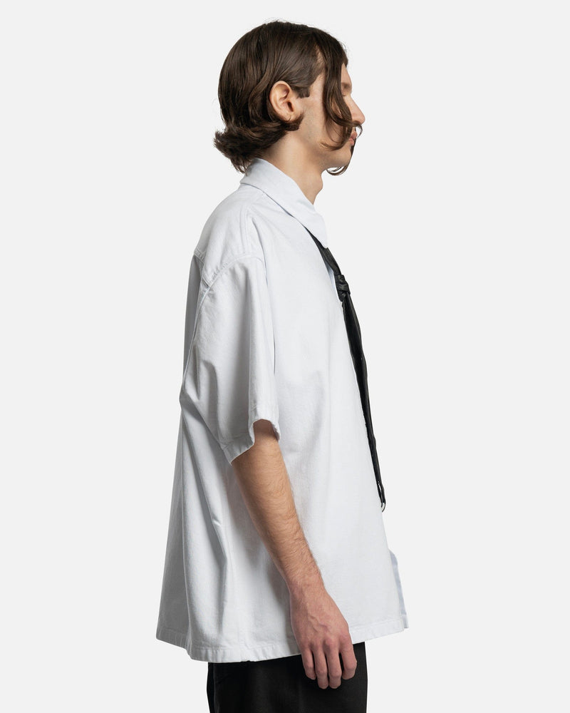 Raf Simons Men's Shirts Oversized Short Sleeved Denim Shirt in White