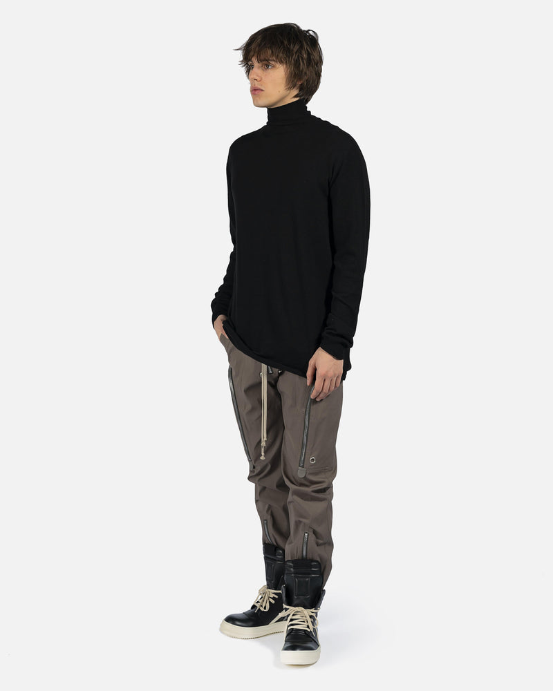 Rick Owens mens sweater Oversized Turtle Neck Sweater in Black