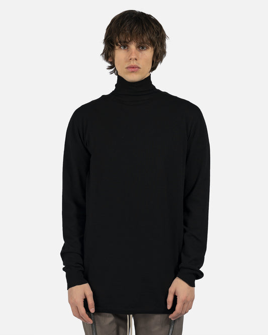 Rick Owens mens sweater Oversized Turtle Neck Sweater in Black