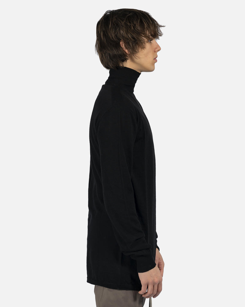 Rick Owens mens sweater Oversized Turtle Neck Sweater in Black