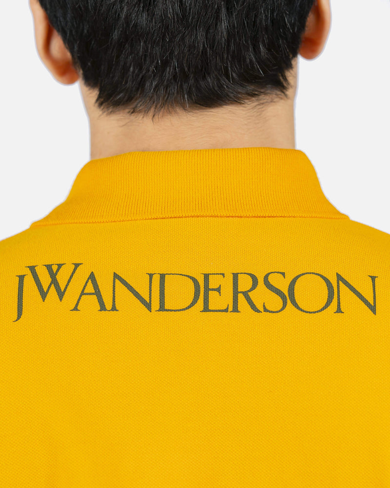 JW Anderson Men's Shirts Oversized Veggie Polo in Orange
