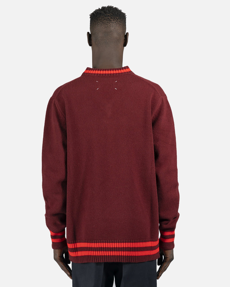 Oversized Wool Sweater in Burgundy/Red – SVRN