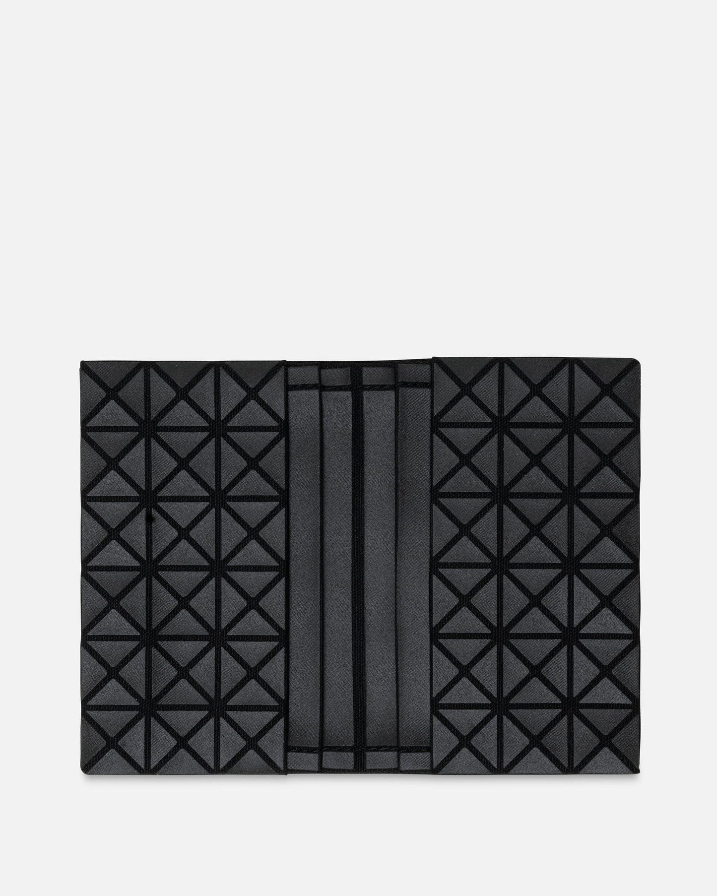 Bao Bao Issey Miyake Leather Goods Oyster Card Case in Matte Black