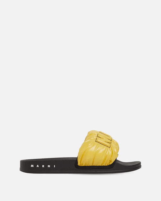 Marni Unisex Sandals Padded Nylon Slide in Yellow