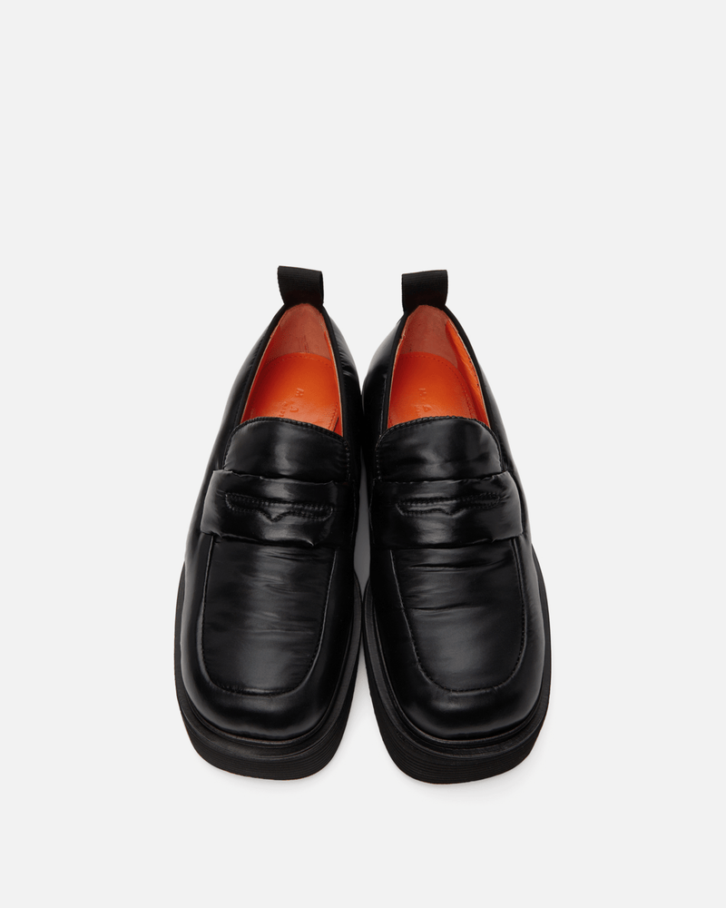 Padded Square Toe Loafer in Black – SVRN - Main Image