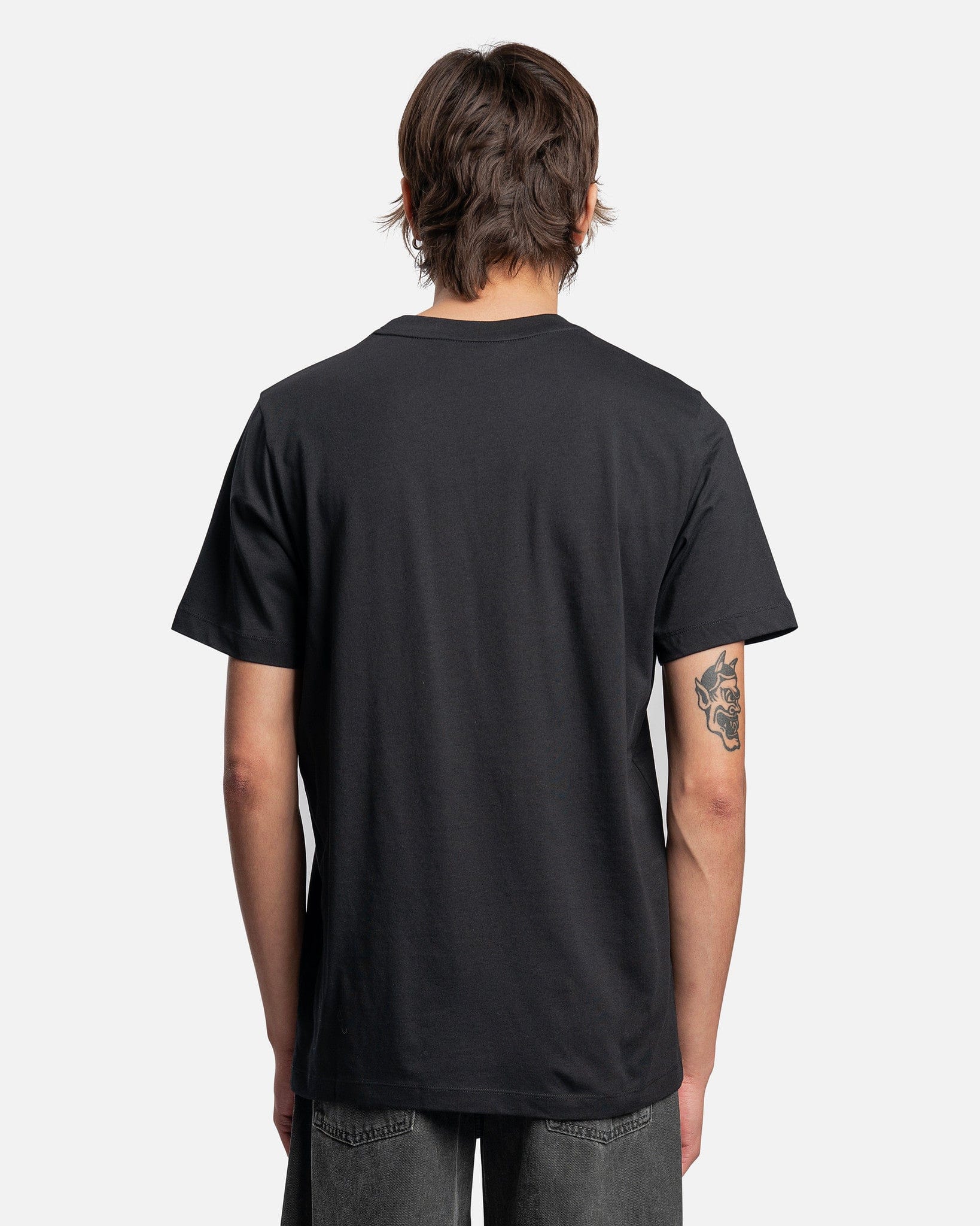 Marni Men's T-Shirts Painted Logo Cotton T-Shirt in Black