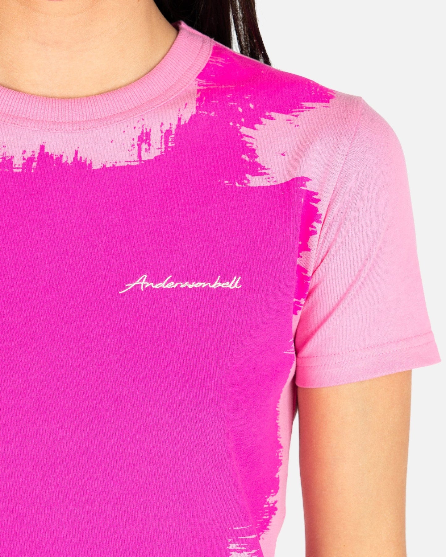 Andersson Bell Women T-Shirts Painted T-Shirt in Fuchsia Pink