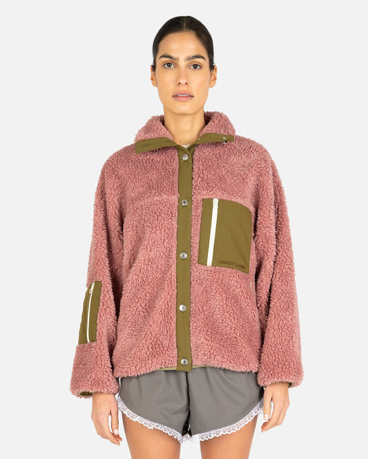 Sandy Liang Women Jackets Panda Fleece in Dusty Pink
