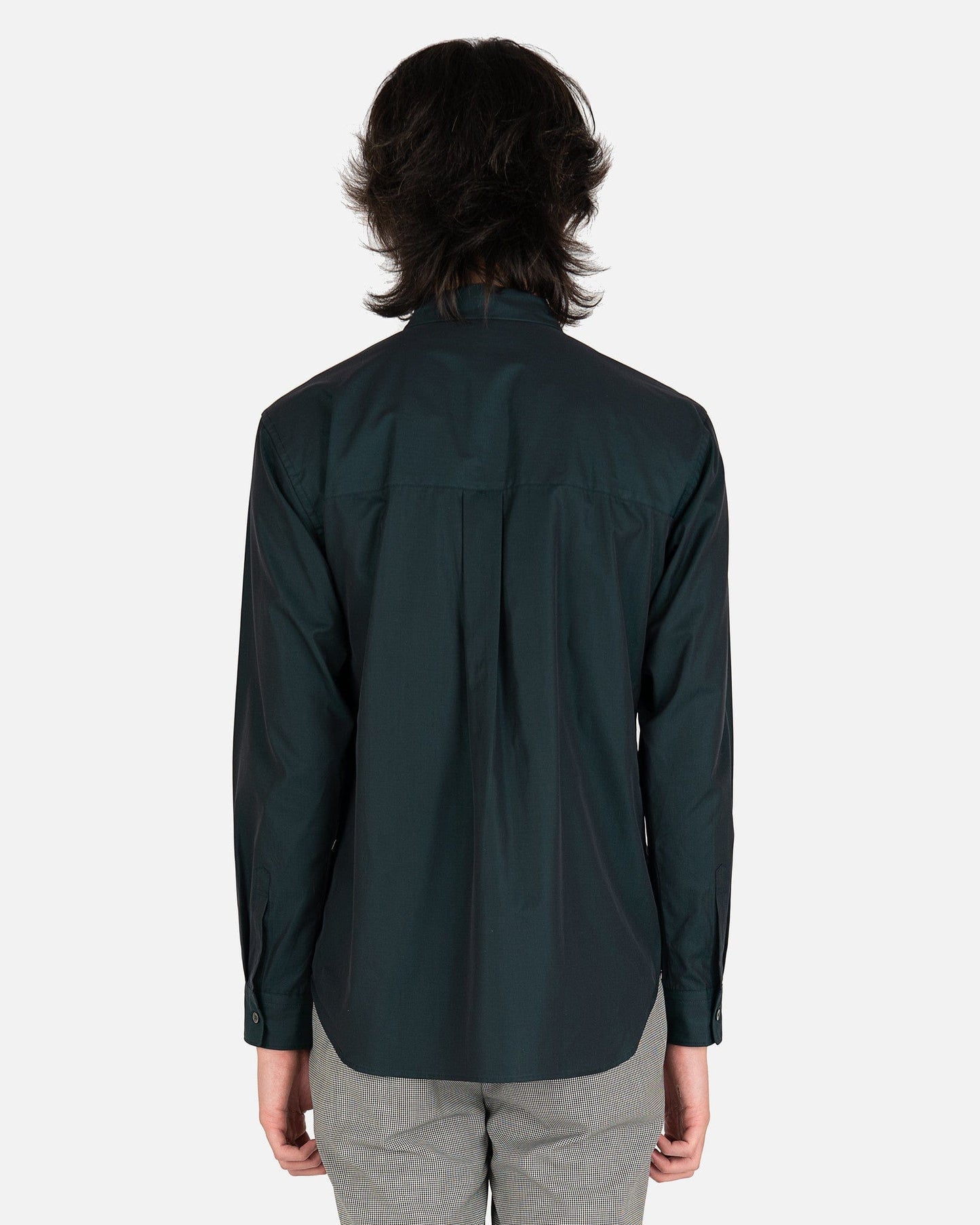 Comme des Garcons Homme Deux Men's Shirts Paneled Button Up in Dark Green