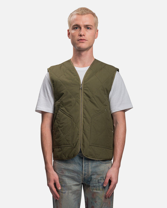 John Elliott Men's Tops Paneled Deck Jacket Liner Vest in Olive